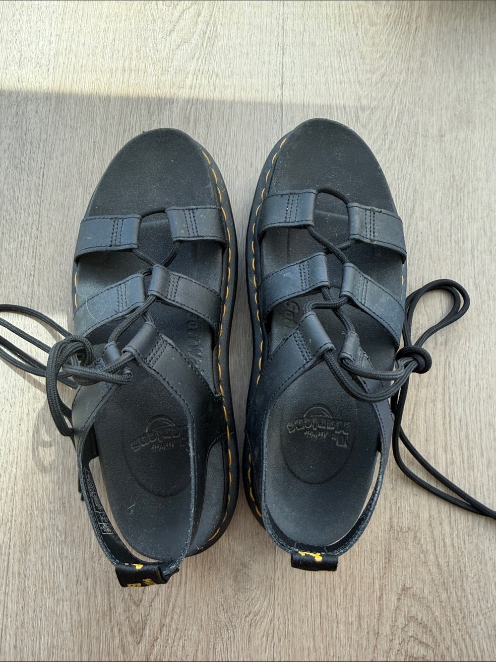 Dr. Martens Black Nartilla Flatform Sandals